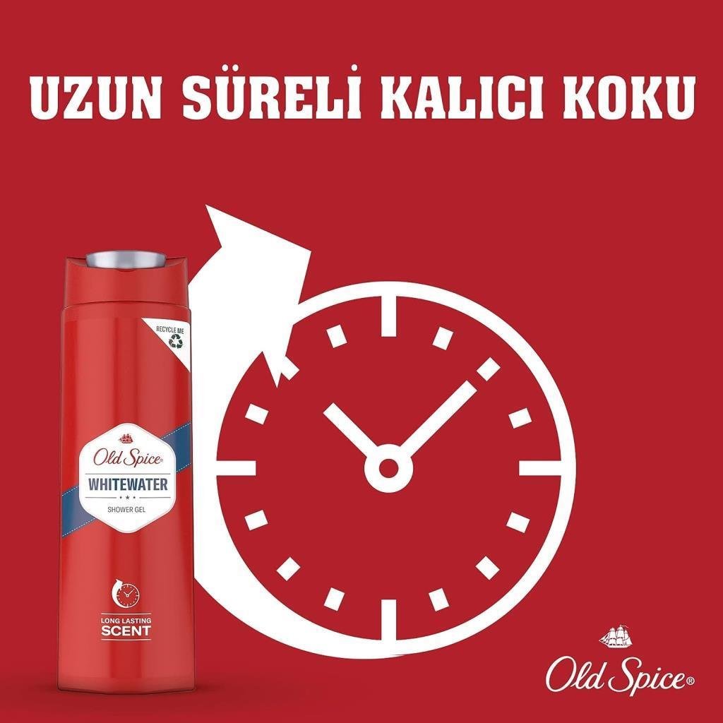 Old Spice Whitewater Shower Gel Long Lasting Scent 400 ml Duş Jeli
