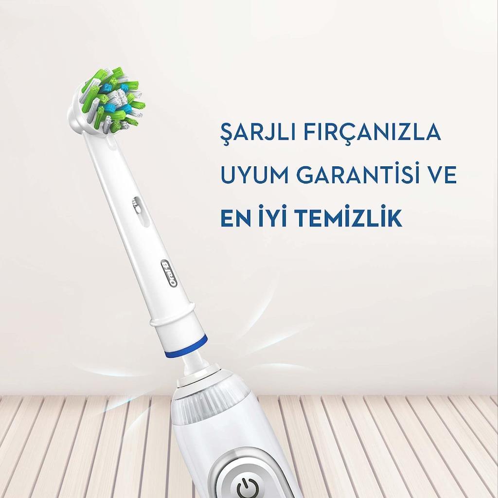 Oral-B Cross Action Şarjlı Diş Fırçası Yedek Başlığı 2'li Beyaz