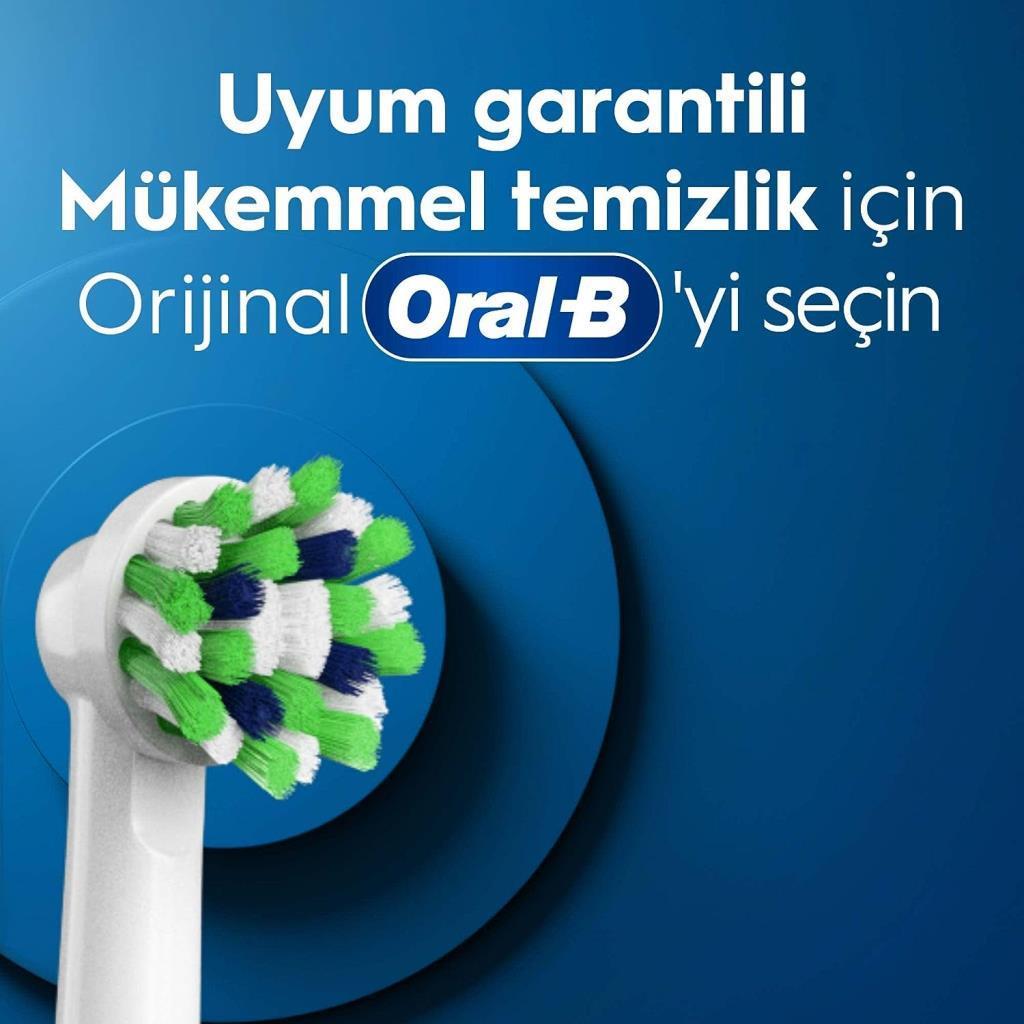 Oral-B Cross Action Şarjlı Diş Fırçası Yedek Başlığı 4'lü Siyah