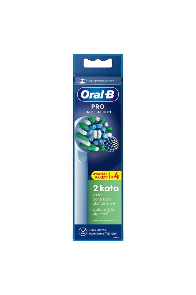 Oral-B Cross Action X-Filament Şarjlı Diş Fırçası Yedek Başlığı 4 Adet