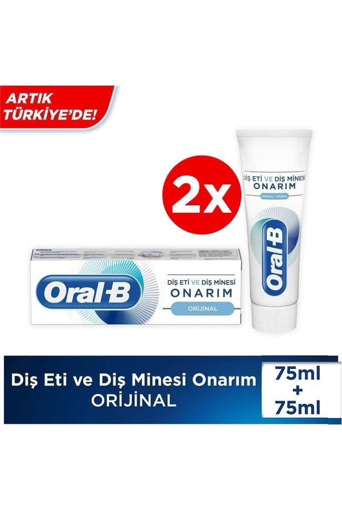 Oral-B Orijinal Diş Eti Ve Minesi Onarım Diş Macunu 75 ml x2