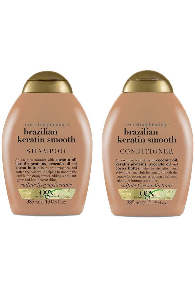 Organix Brazilian Keratin Smooth Şampuan 385 ml + Saç Kremi 385 ml