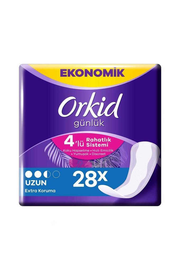 Orkid Günlük Rahatlık Uzun Extra Koruma 28 Adet Hijyenik Ped 