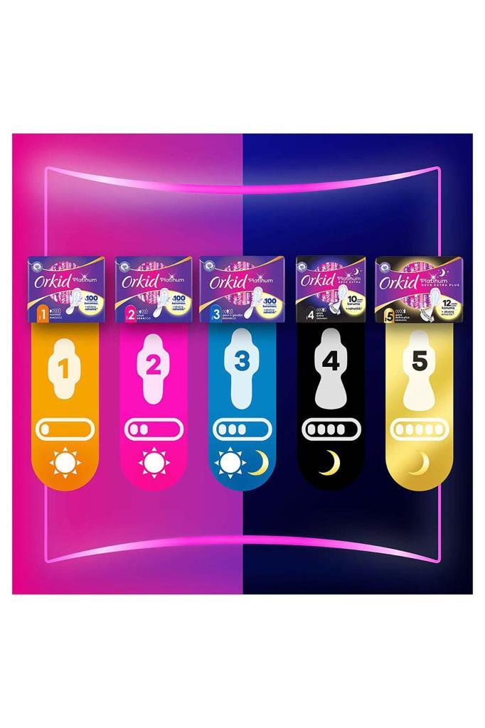 Orkid Platinum Gece Ekstra (BOY 4) 10 Adet Hijyenik Ped