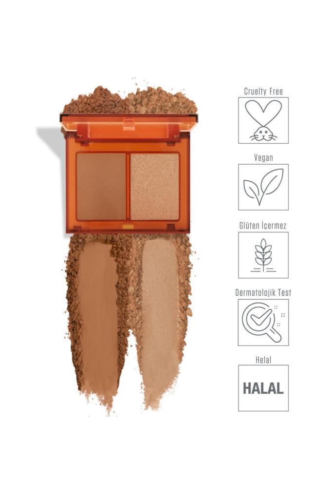 Pastel Bronzer&highlighter Set Bronzlaştırıcı Ve Aydınlatıcı 02 Sun Kissed