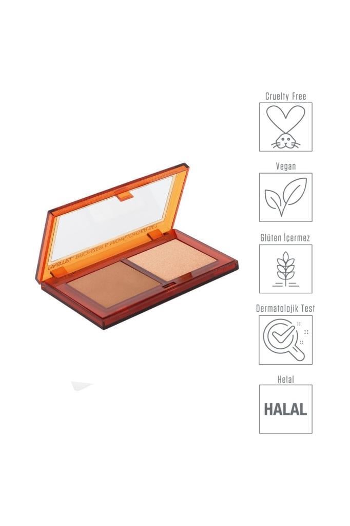 Pastel Bronzer&highlighter Set Sun Kissed - Bronzlaştırıcı Ve Aydınlatıcı 01 Natural Bronze & Soft Glow