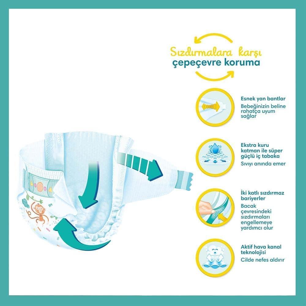 Prima Aktif Bebek 7 Beden 48 Adet XXL Bebek Bezi
