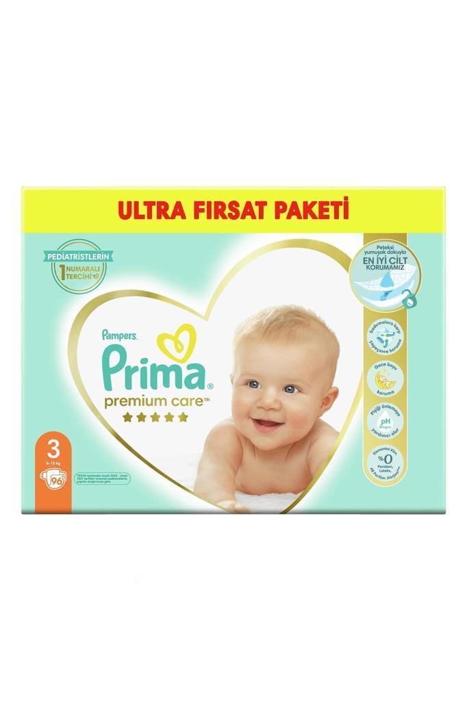 Prima Premium Care 3 Beden 96 Adet Midi Bebek Bezi