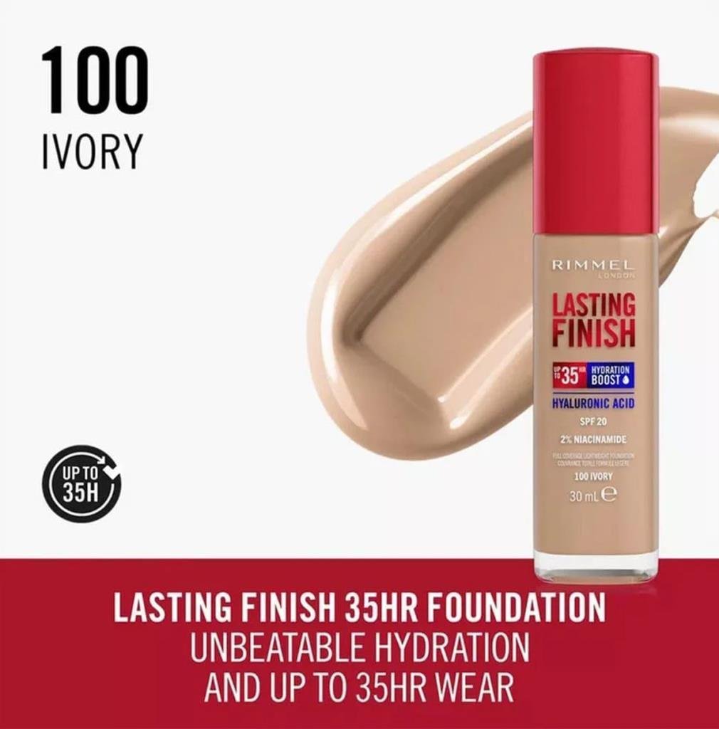Rimmel London Lasting Finish Foundation 100 Ivory