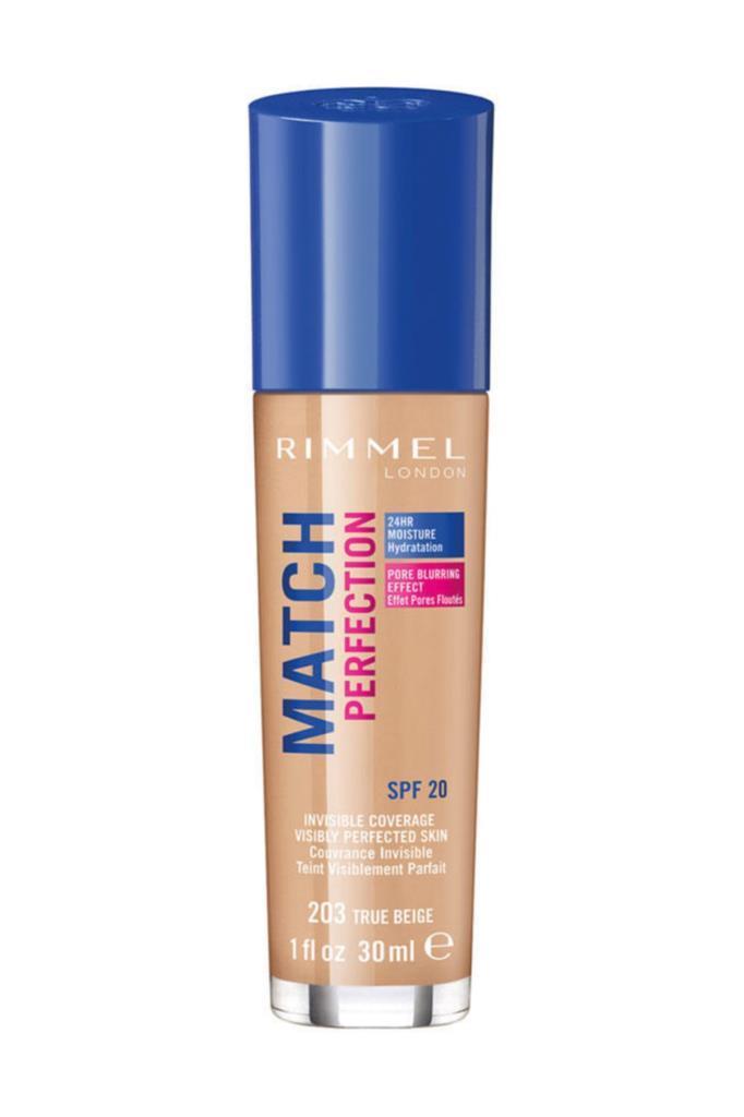 Rimmel London Match Perfection 203 True Beige Fondöten 30 ml