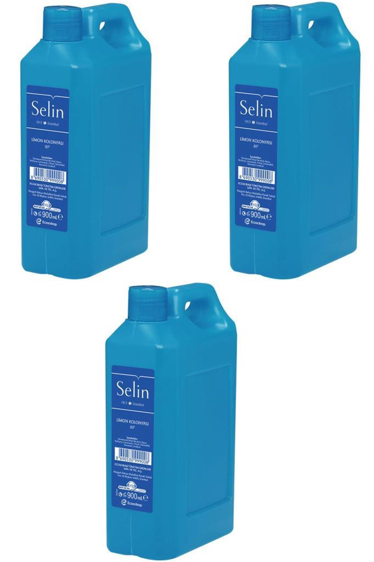 Selin Limon Bidon Kolonya 900 ml x 3 Adet