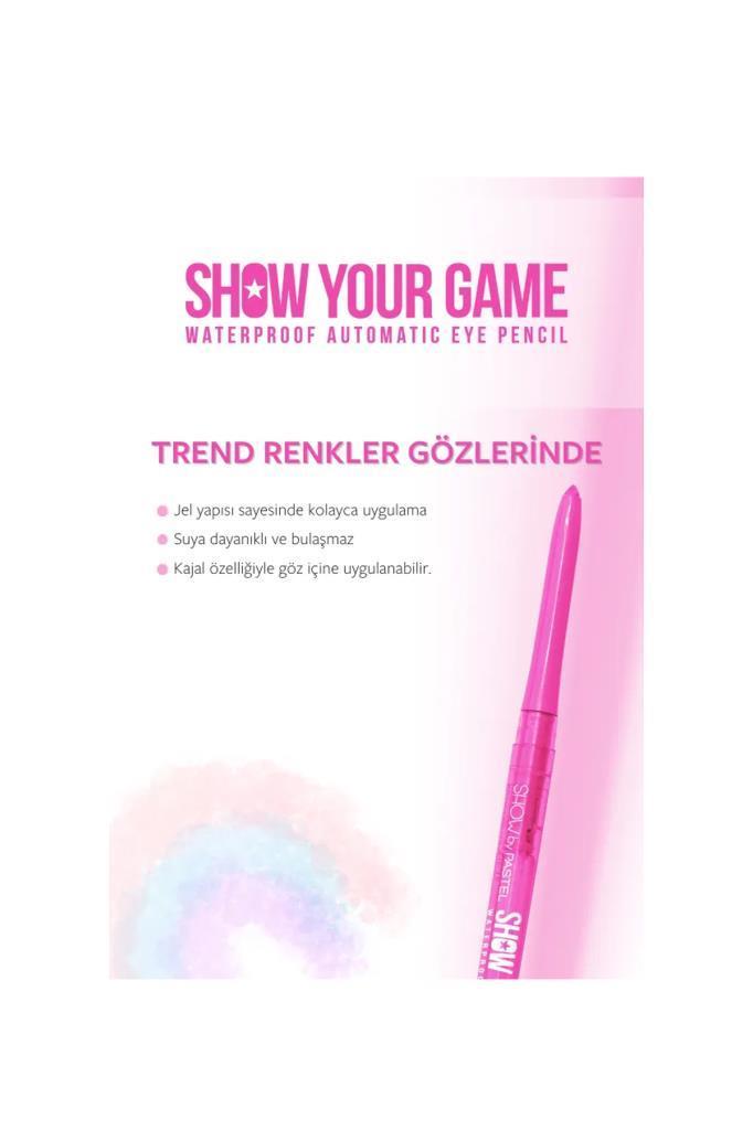Show Your Pastel Game Waterproof Gel Eye Pencil 408 Göz Kalemi