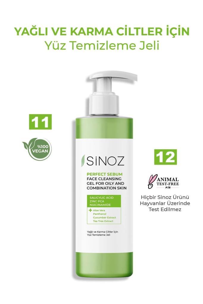 Sinoz Face Cleansing Gel Yağlı Karma Cilter Yüz Temizleme Jeli 200 ml