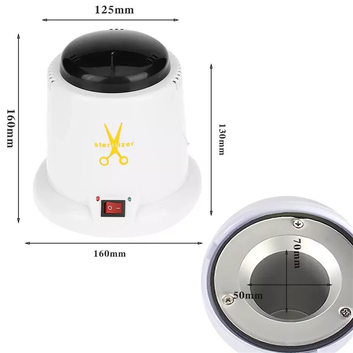 ELLEA NAİL 100 W MINI STERILIZASYON MAKİNESİ KURU SİSTEM VE ASANSÖRLÜ STERİL KUTU SETİ 