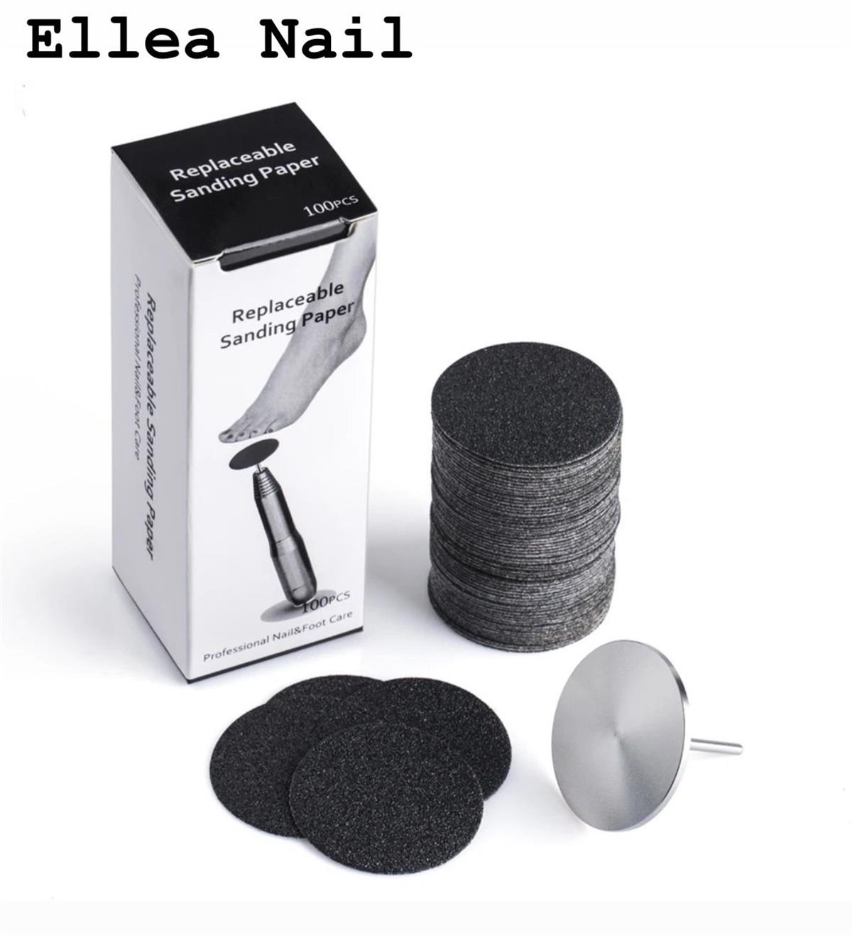 ELLEA NAİL 35 MM METAL BAŞLIK VE 100'LÜ ZIMPARA YEDEĞİ PODODİSK SETİ 