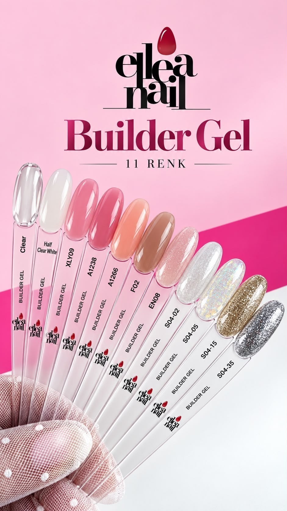 ELLEA NAİL BUILDER GEL 30 ML F02 ( NUDE ) RENK PROTEZ TIRNAK JELİ