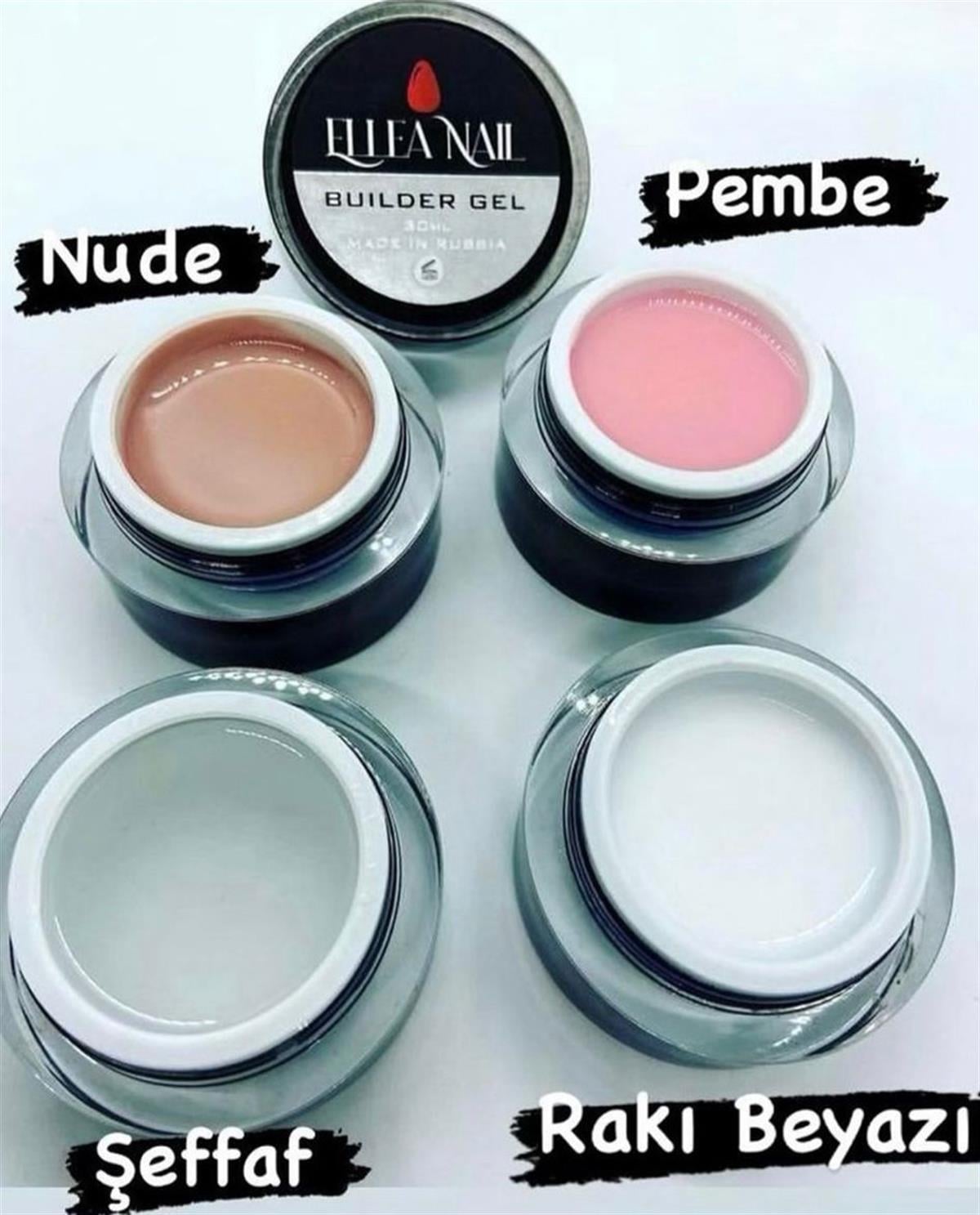 ELLEA NAİL BUILDER GEL 30 ML HALFCLEAR WHITE ( RAKI BEYAZI ) RENK PROTEZ TIRNAK JELİ