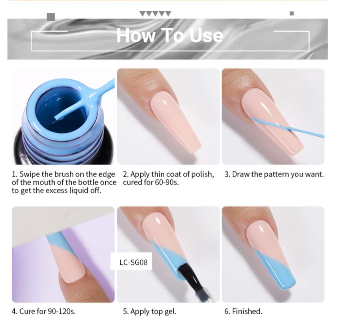 ELLEA NAIL METALIC NAIL ART ÇİZİM BOYASI 5 ML SILVER
