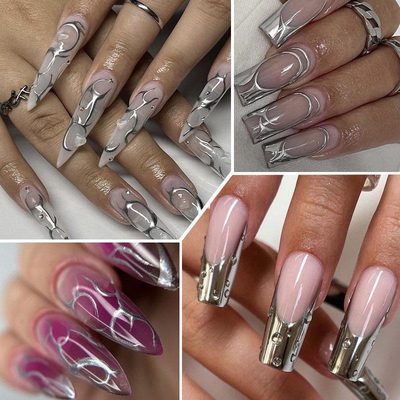 ELLEA NAIL METALIC NAIL ART ÇİZİM BOYASI 5 ML SILVER