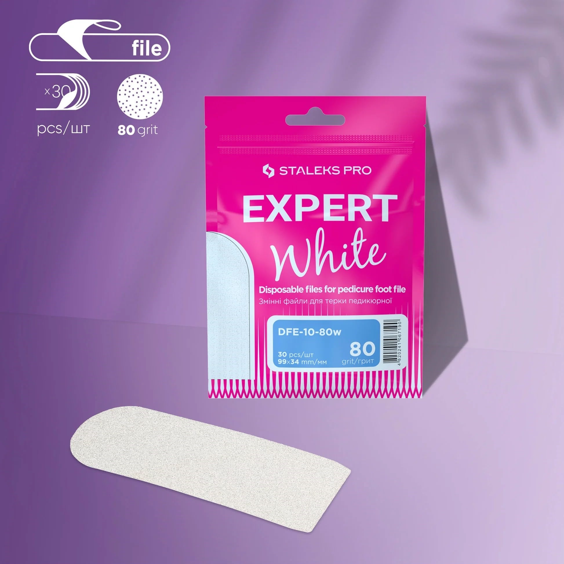 EXPERT 10 AYAK TÖRPÜLERİ İÇİN YAPIŞKAN ZIMPARA 80 GRİT (30 ADET)