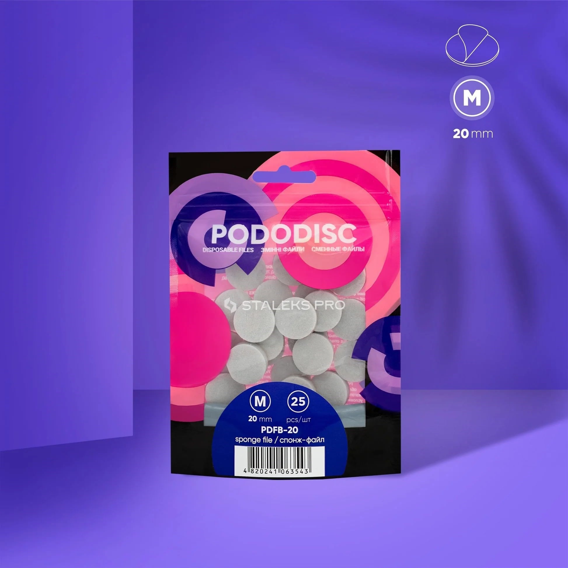 EXPERT 20 PODODISC M 20 MM PEDİKÜR DİSKİ İÇİN SÜNGER TÖRPÜLER (25 ADET)