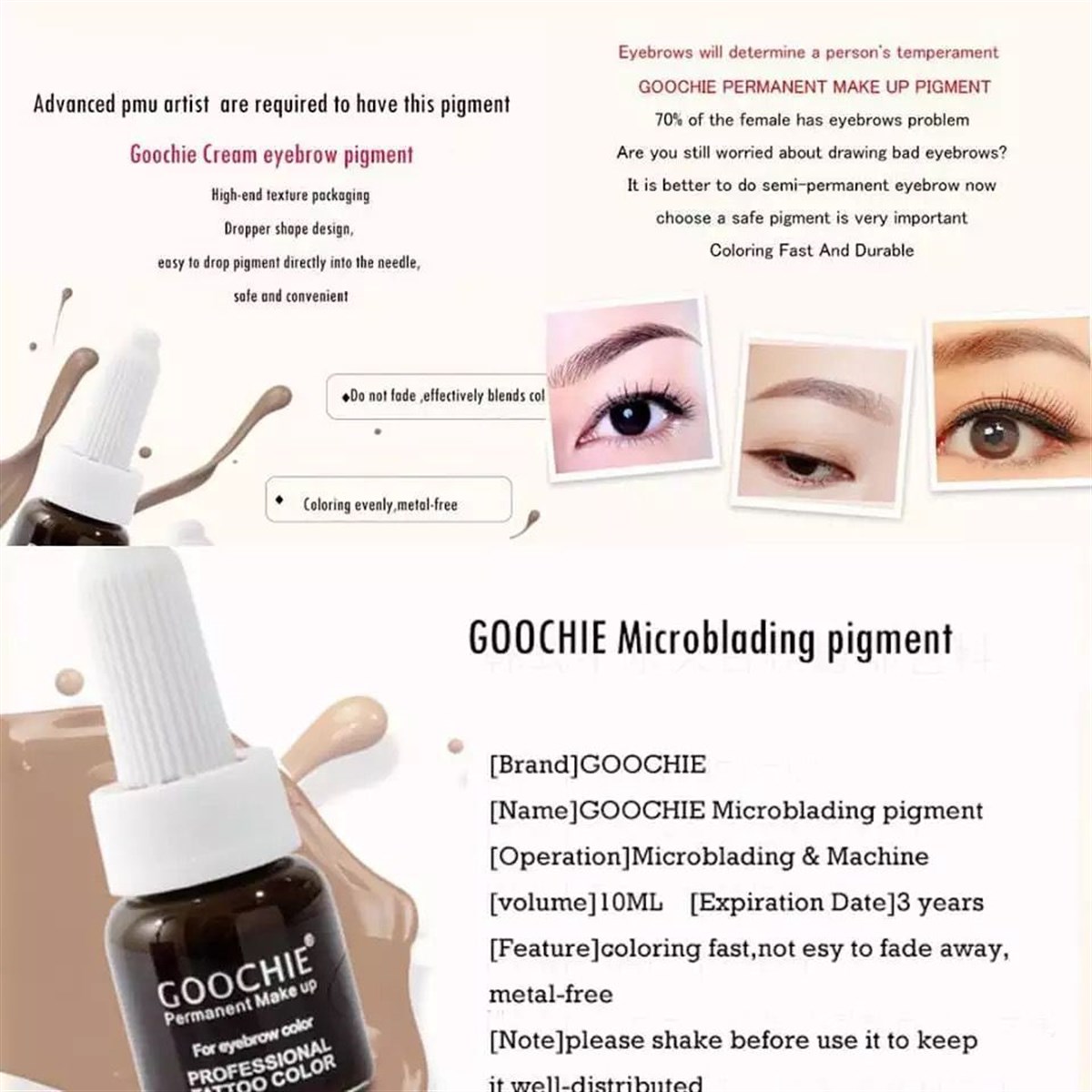 GOOCHIE BROWN MİCROBLADİNG KALICI MAKYAJ BOYASI 