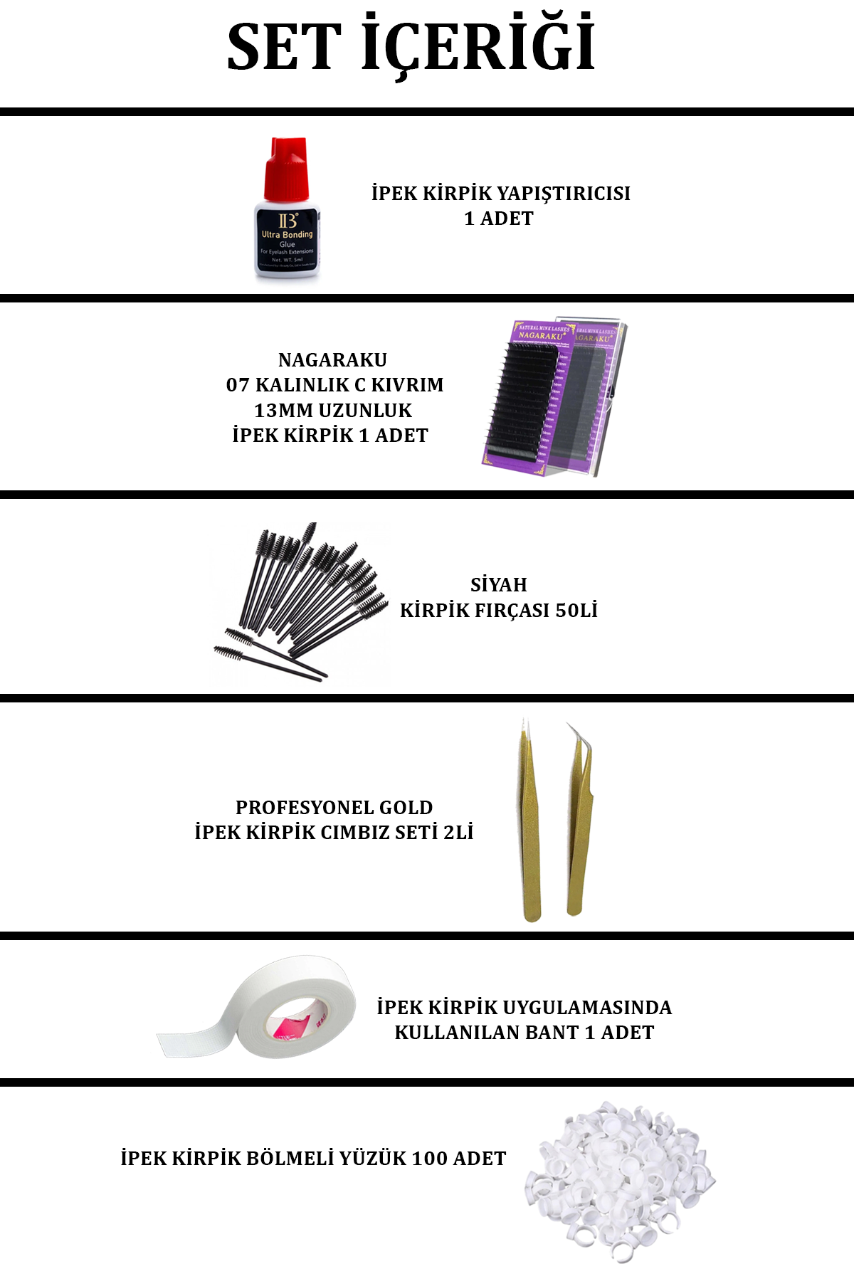 İpek Kirpik Seti