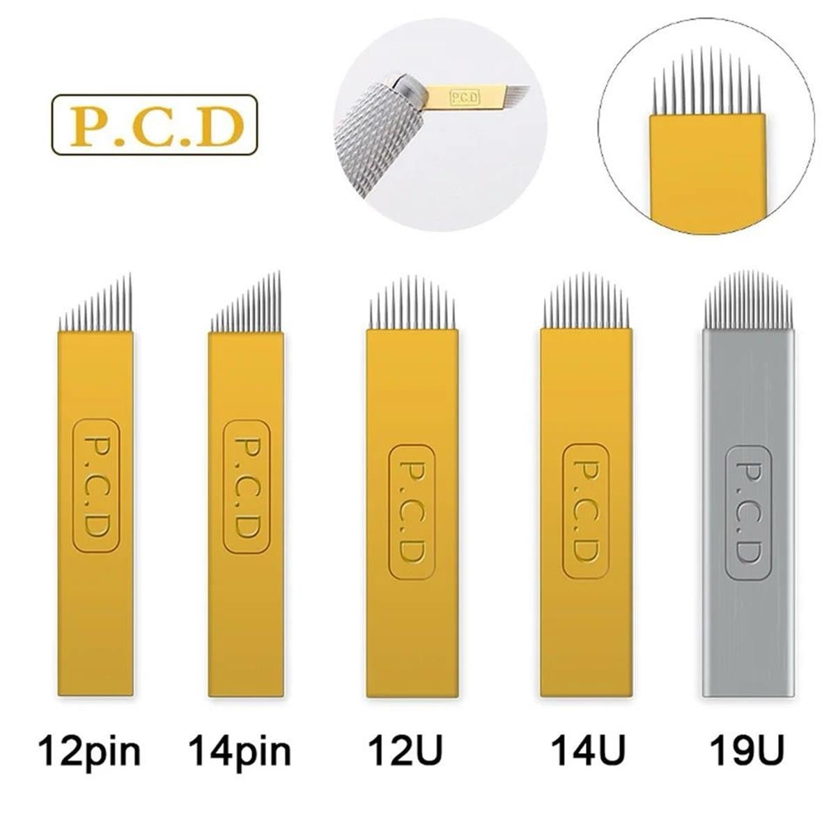 P.C.D 14 U BLADE GOLD MİCROBLADİNG İĞNESİ 50 ADET 