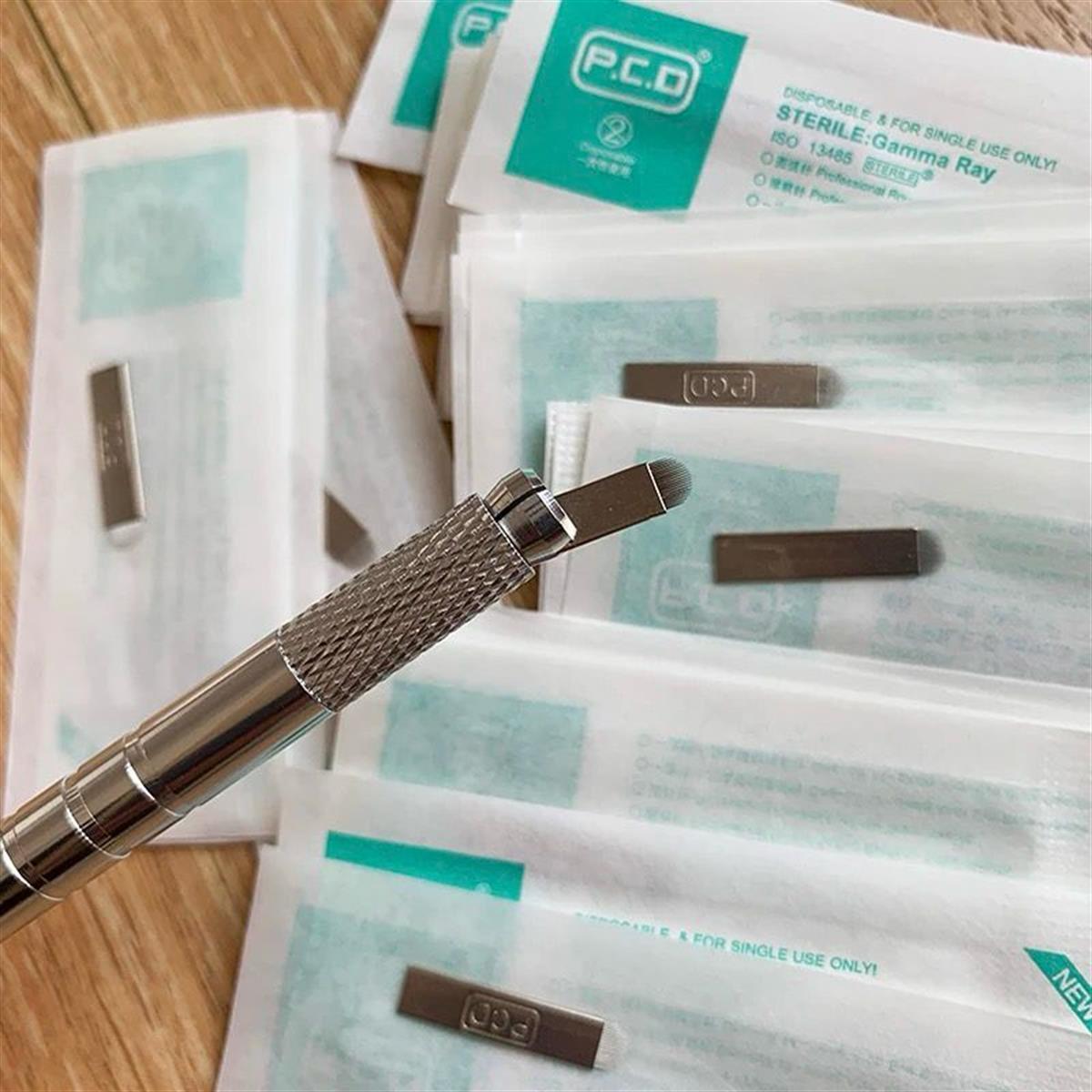 P.C.D 19 U BLADE GÜMÜŞ MİCROBLADİNG İĞNESİ 10 ADET 