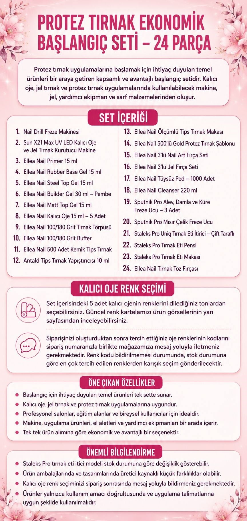 PROTEZ TIRNAK EKONOMİK BAŞLANGIÇ SETİ