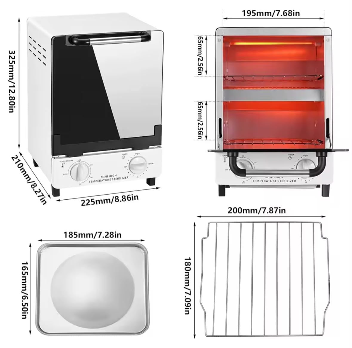 SANITIZING YÜKSEK ISILI STERİLİZASYON MAKİNESİ 12 L İÇ HACİM 1000W