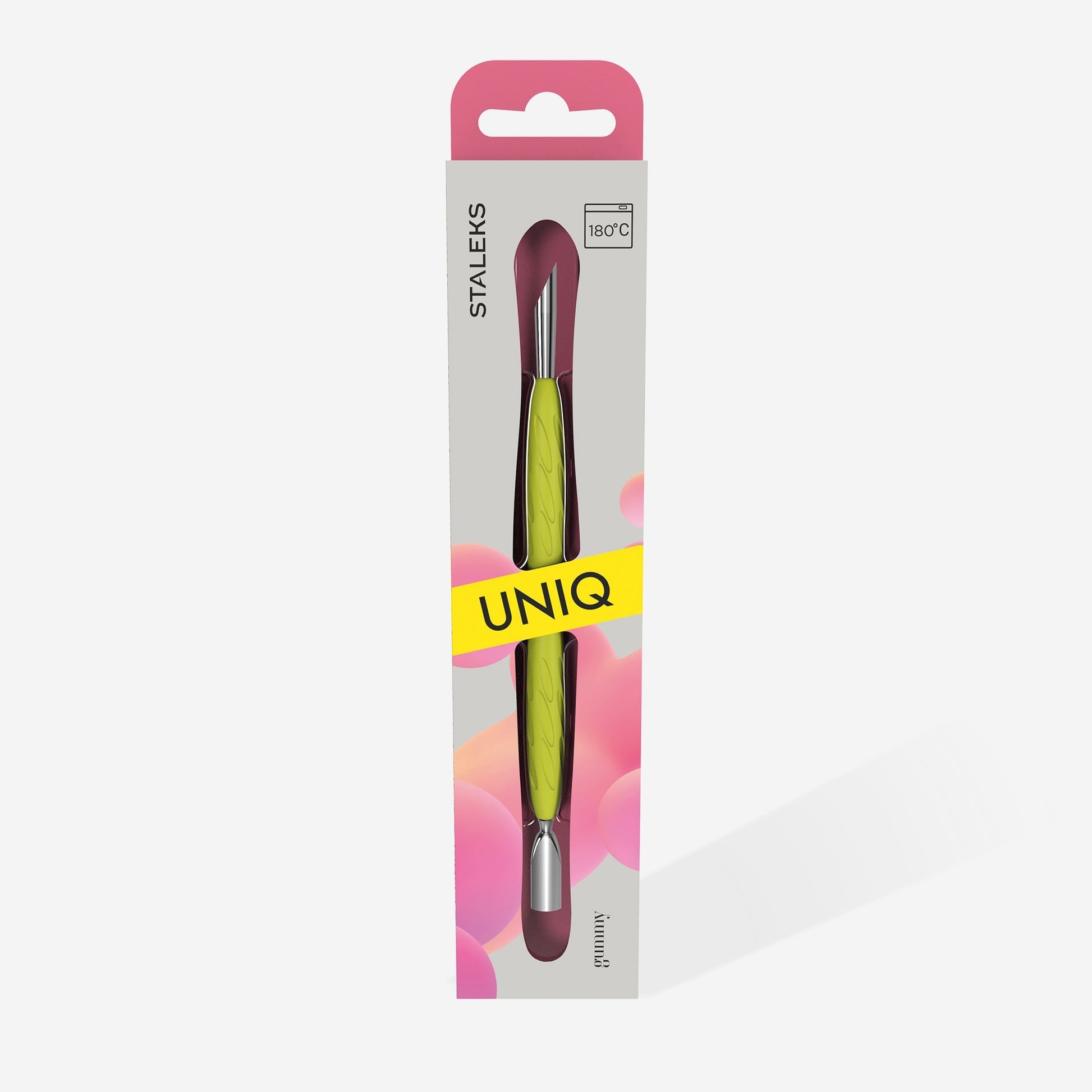 UNIQ 10 TYPE 2 GUMMY SARI SİLİKON SAPLI TIRNAK İTİCİ DAR YUVARLAK UÇ VE EĞİK UÇ