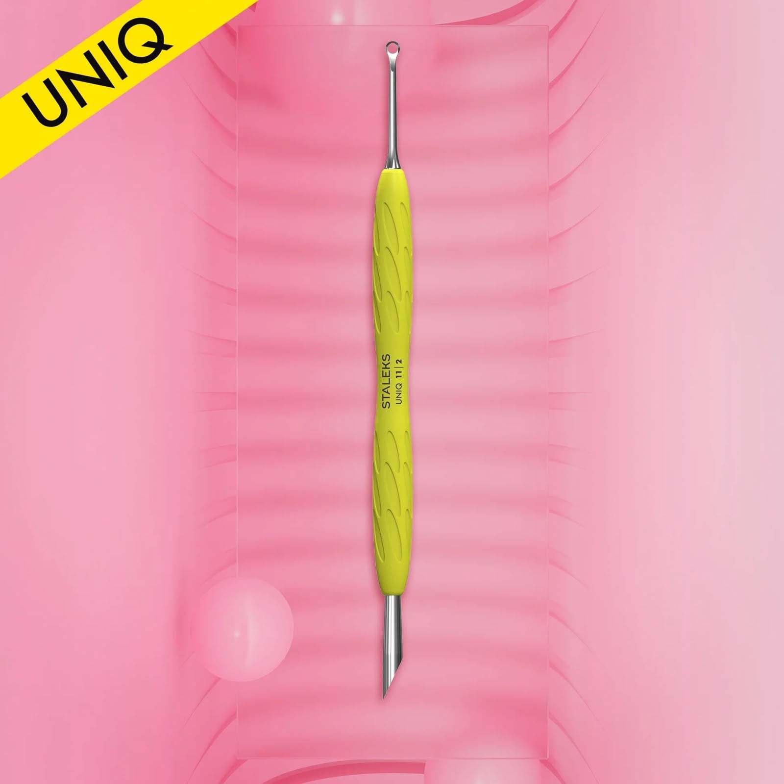 UNIQ 11 TYPE 2 GUMMY SARI SİLİKON SAPLI TIRNAK İTİCİ EĞİK UÇ VE HALKA