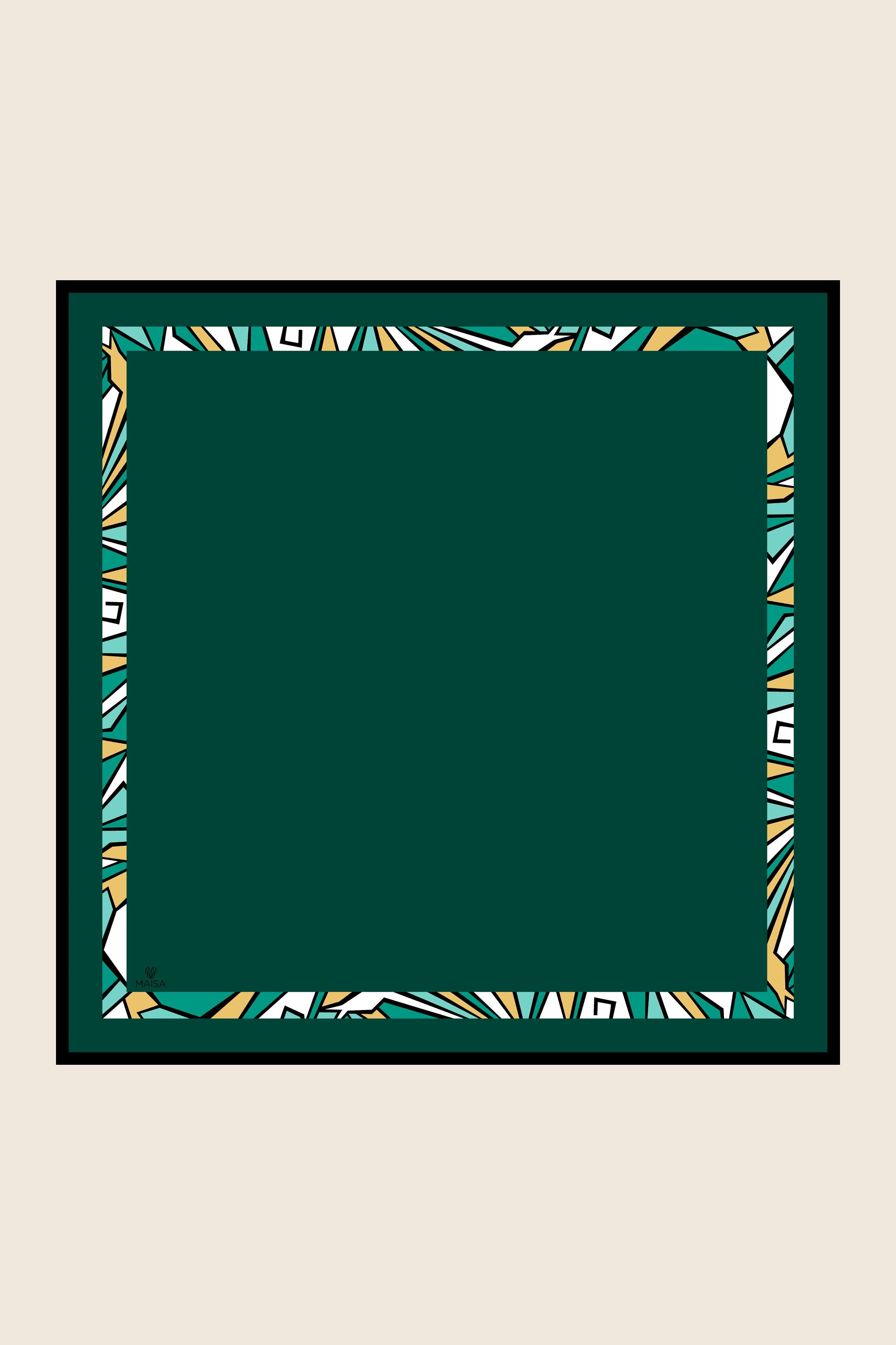 ADEN MULBERRY İPEK EŞARP 90*90 CM - KOYU YEŞİL