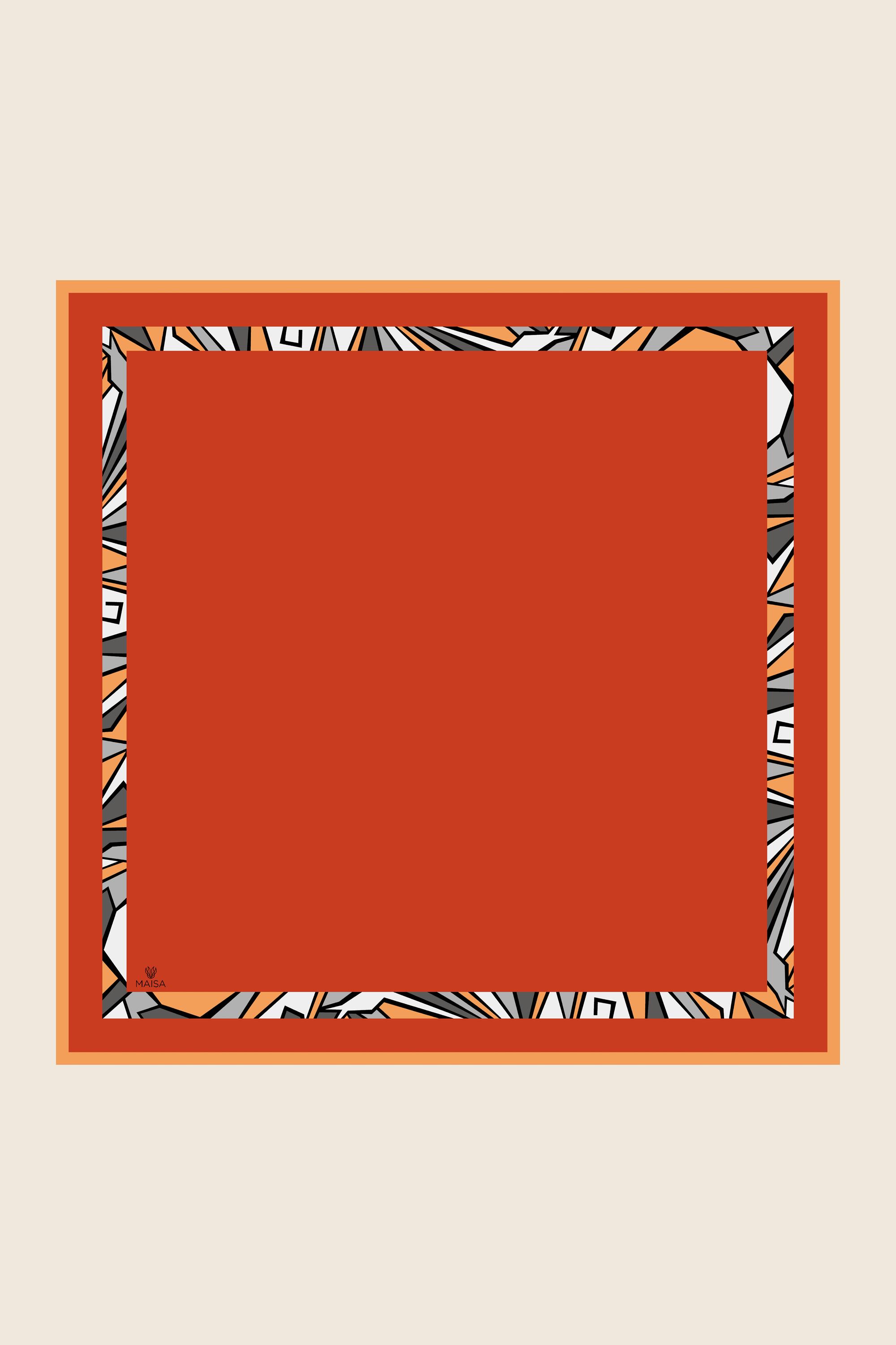 ADEN MULBERRY İPEK EŞARP 90*90 CM - TURUNCU