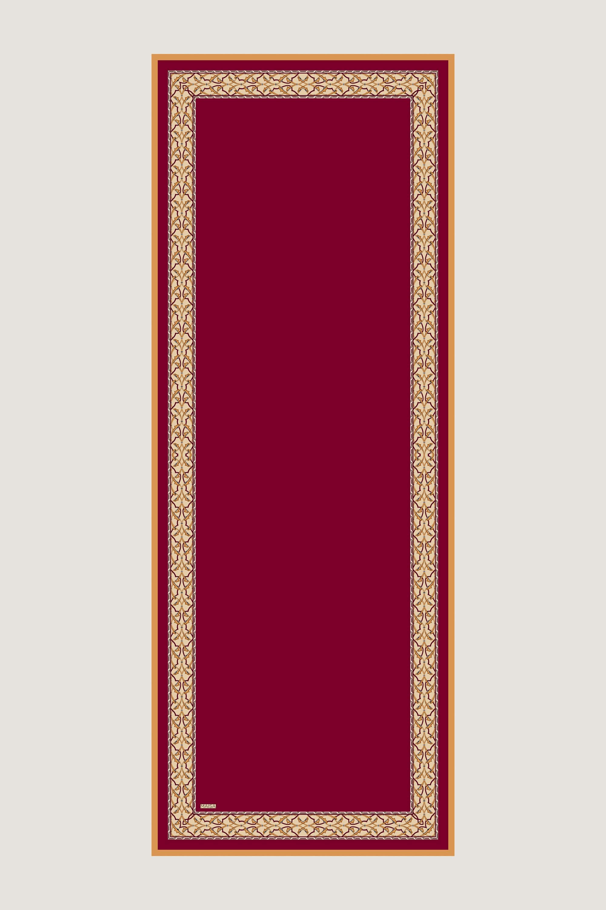 AHENK KREP İPEK ŞAL 70*190 CM - BORDO