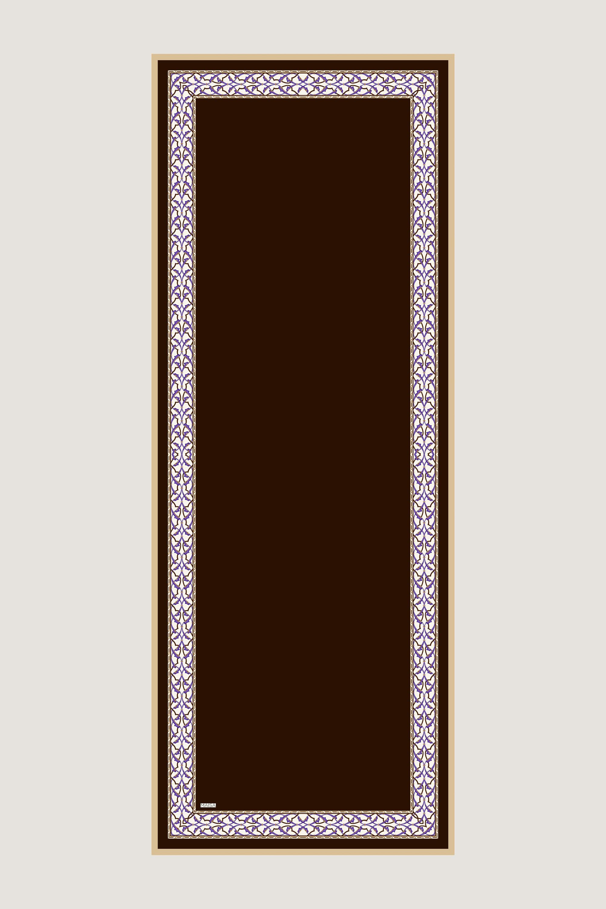 AHENK KREP İPEK ŞAL 70*190 CM - KAHVERENGİ