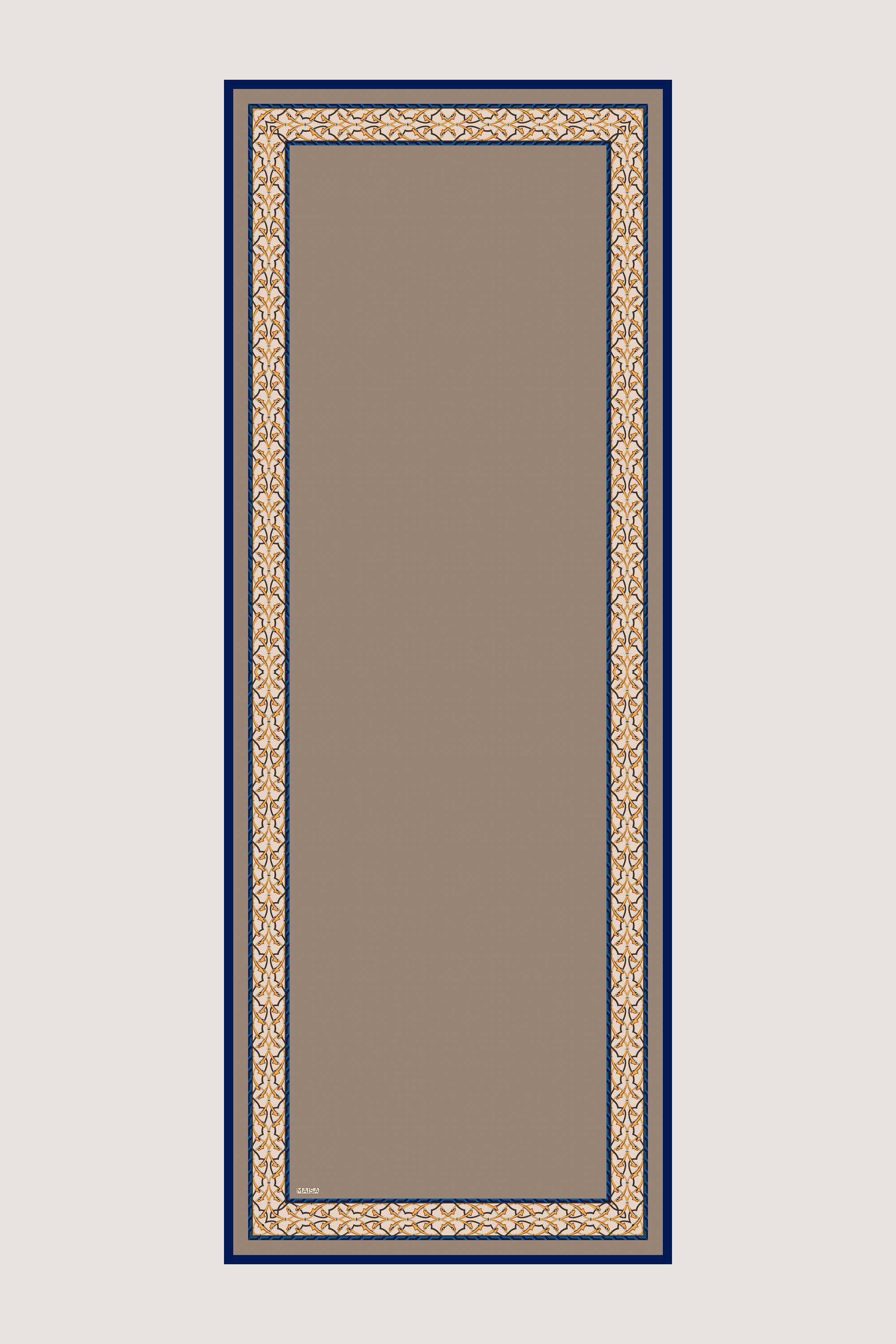 AHENK KREP İPEK ŞAL 70*190 CM - VİZON