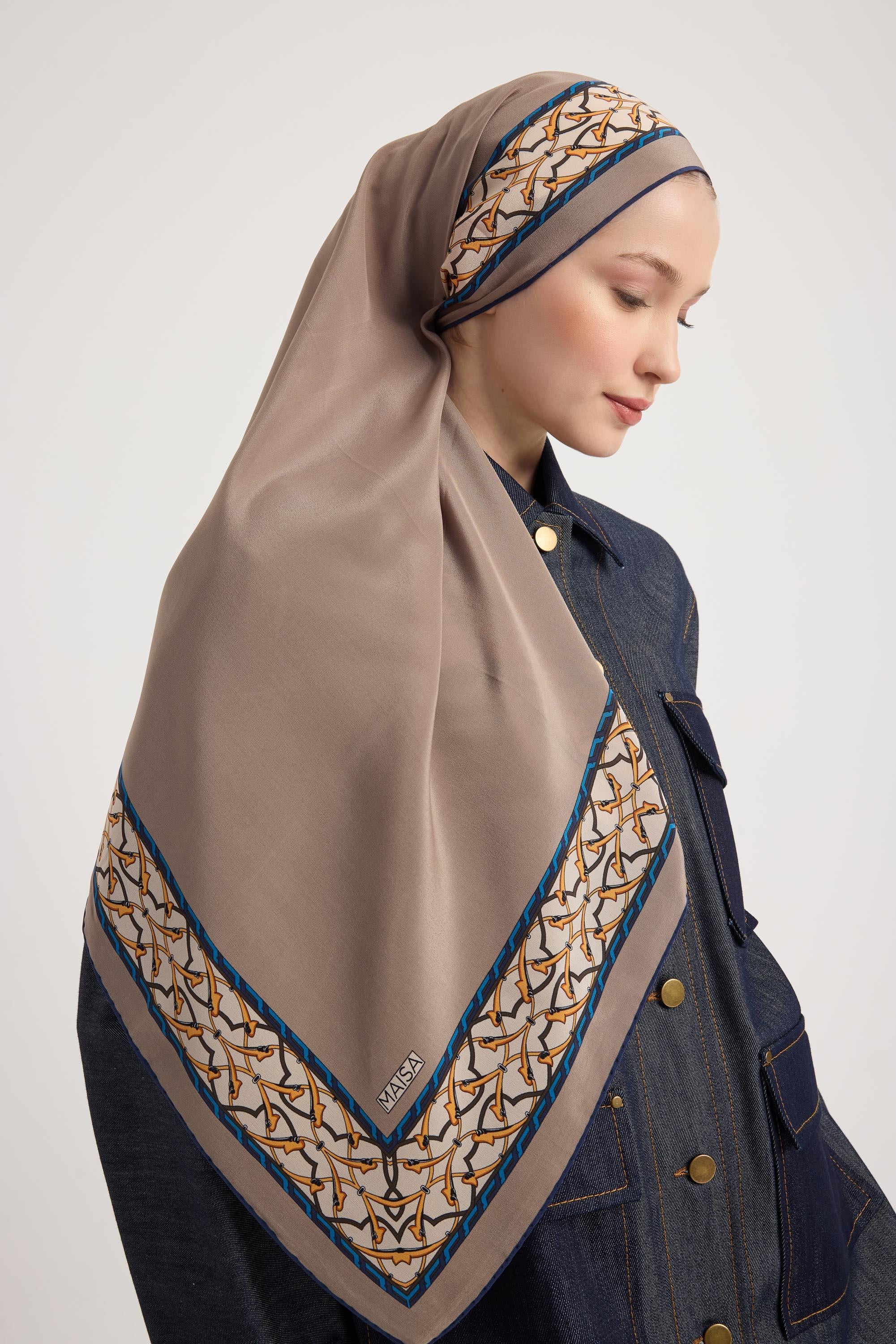 AHENK KREP İPEK ŞAL 70*190 CM - VİZON