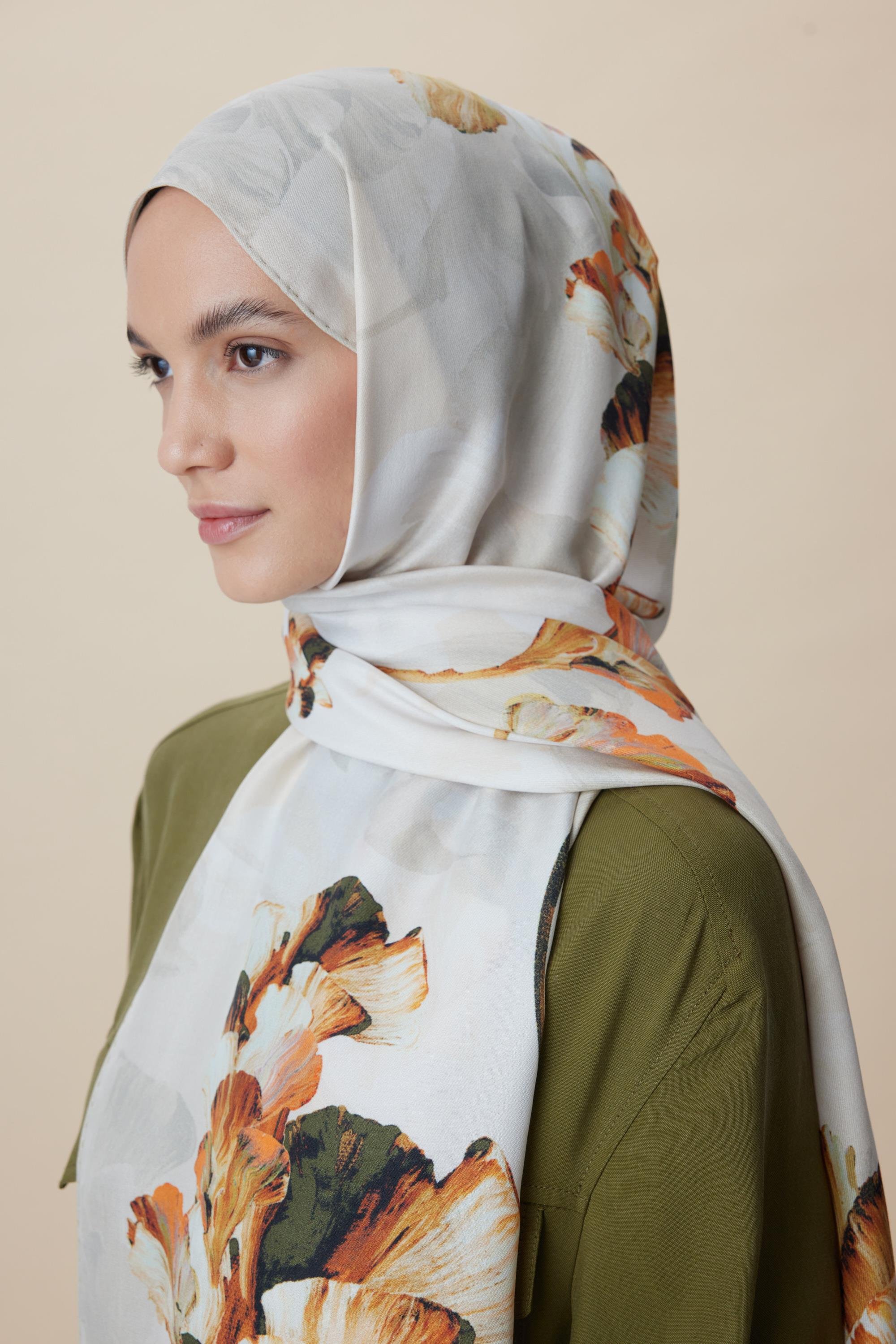 AKVA PAMUK İPEK ŞAL 70*190 CM - BEJ