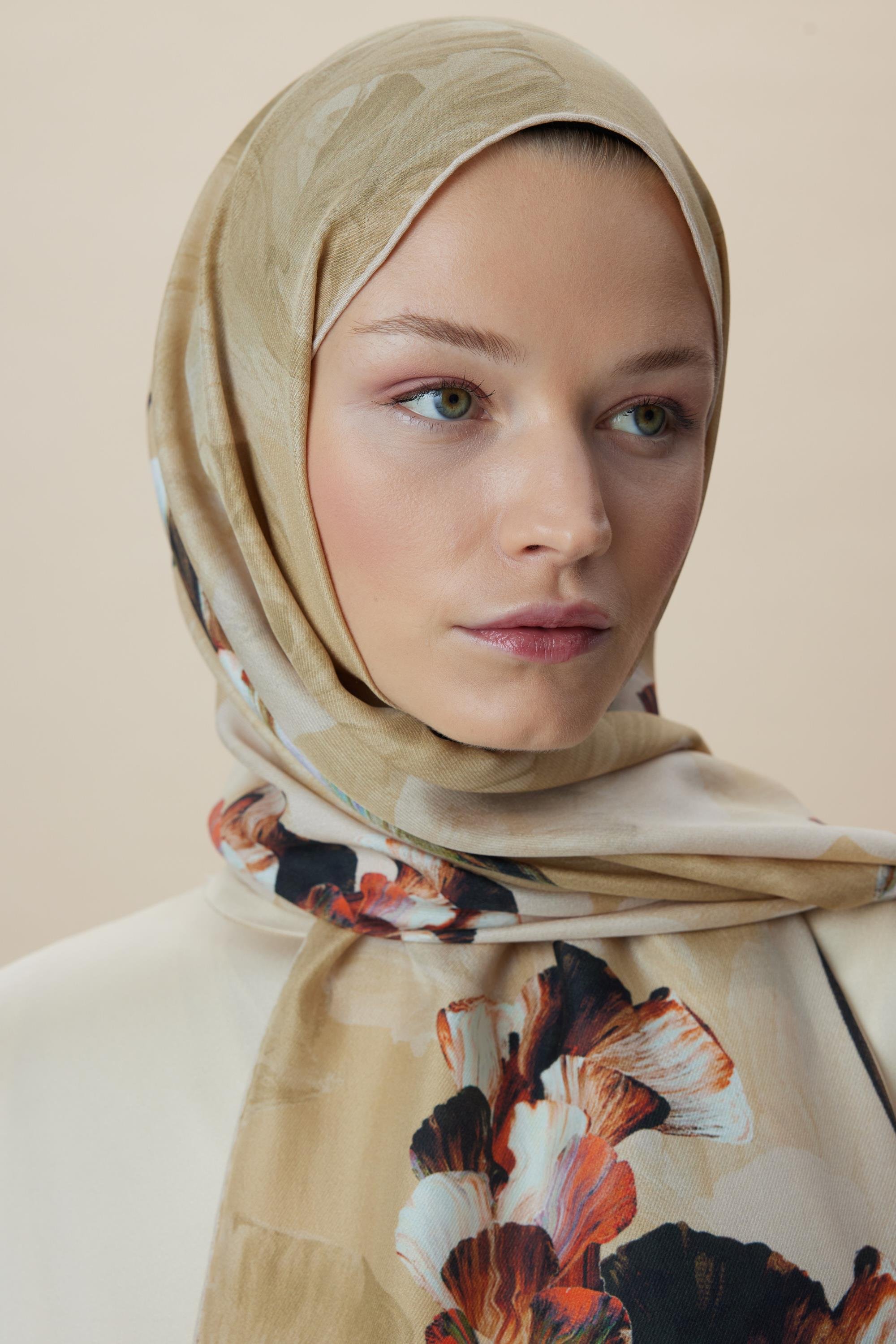 AKVA PAMUK İPEK ŞAL 70*190 CM - CAMEL