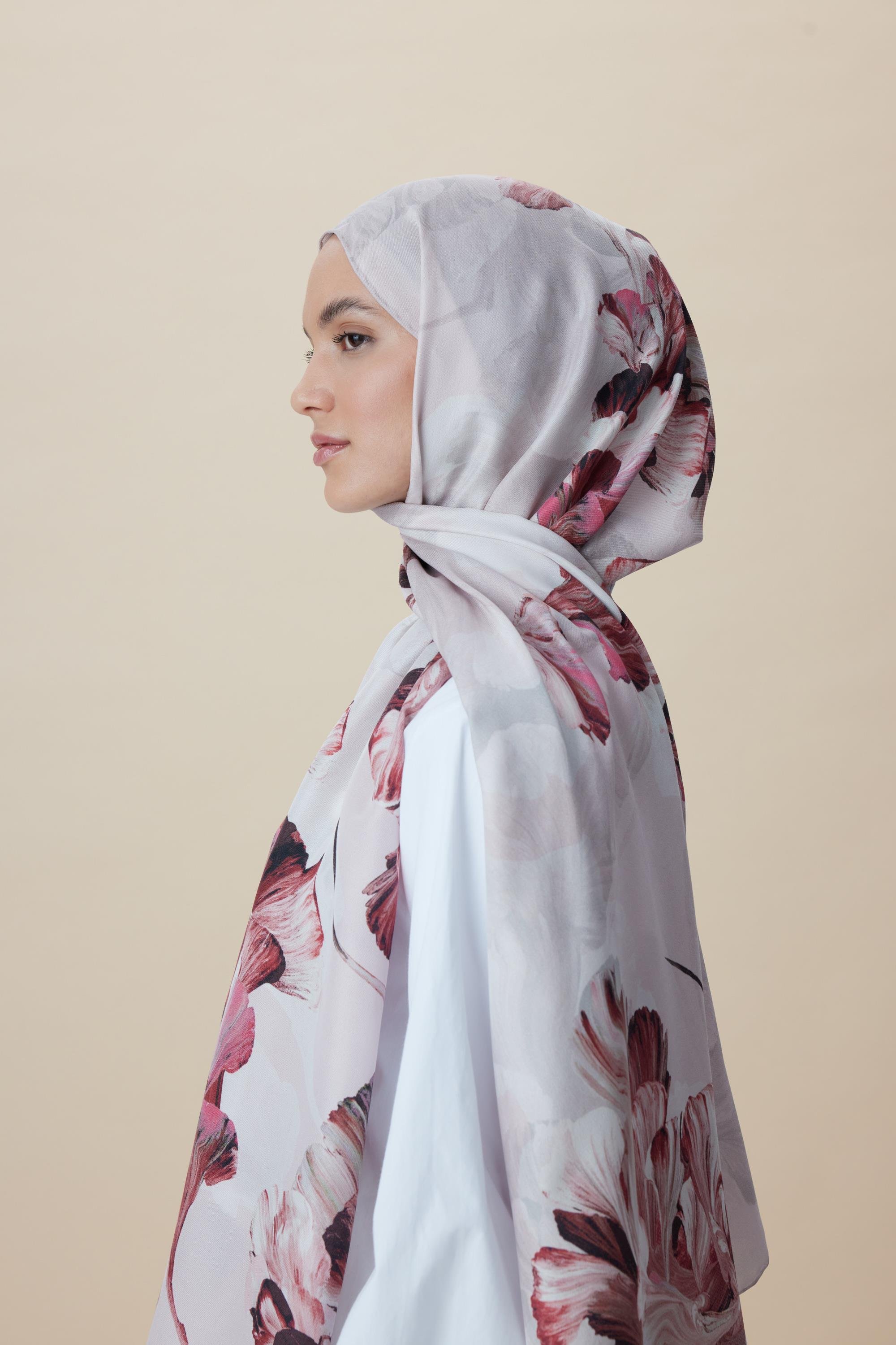 AKVA PAMUK İPEK ŞAL 70*190 CM - PUDRA PEMBE