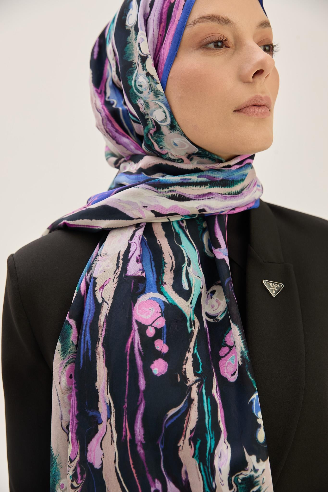 ALAZ FLOŞ VİSKON 70*190CM ŞAL - MOR 