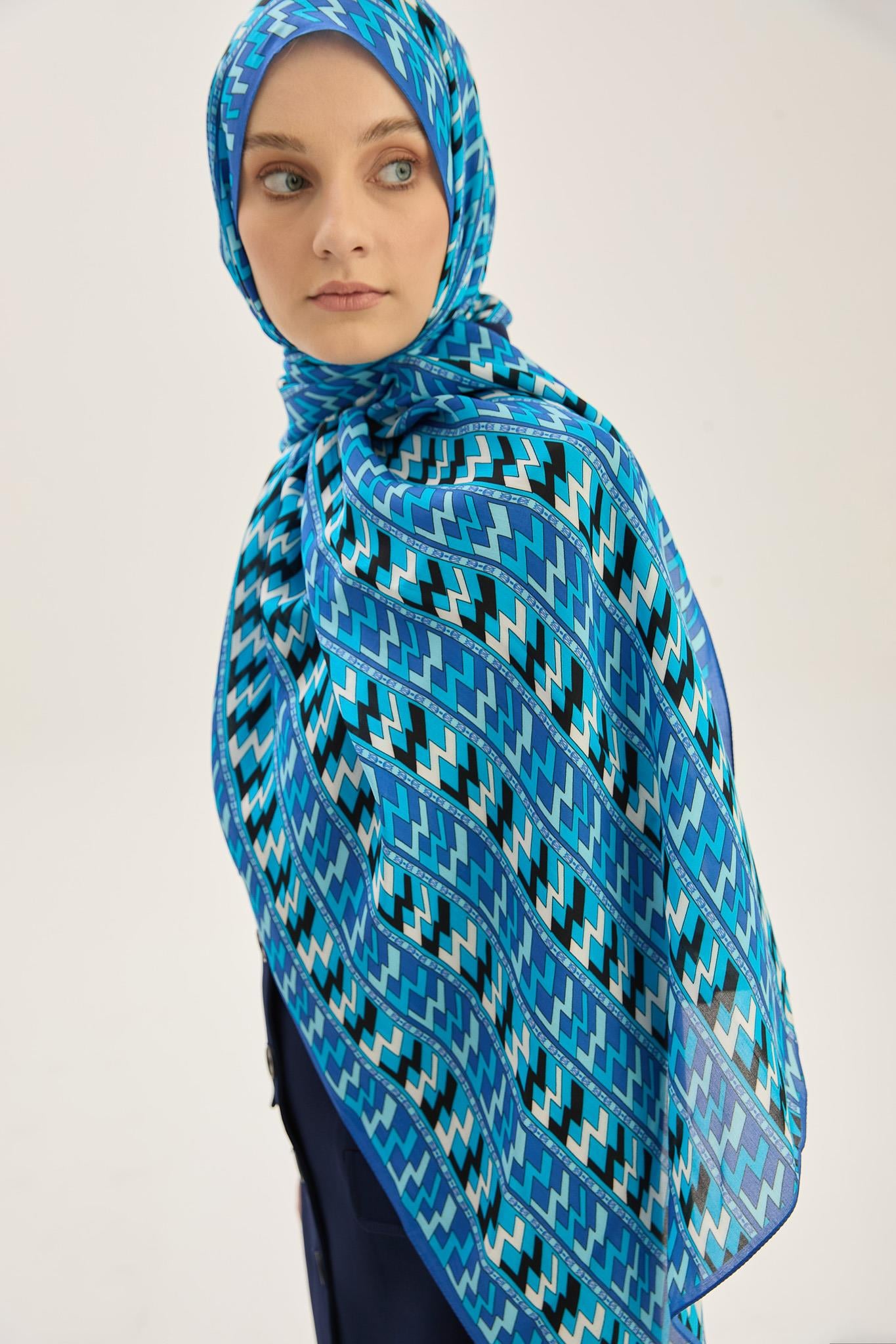 ARF FLOŞ VİSKON 70*190CM ŞAL - MAVİ 