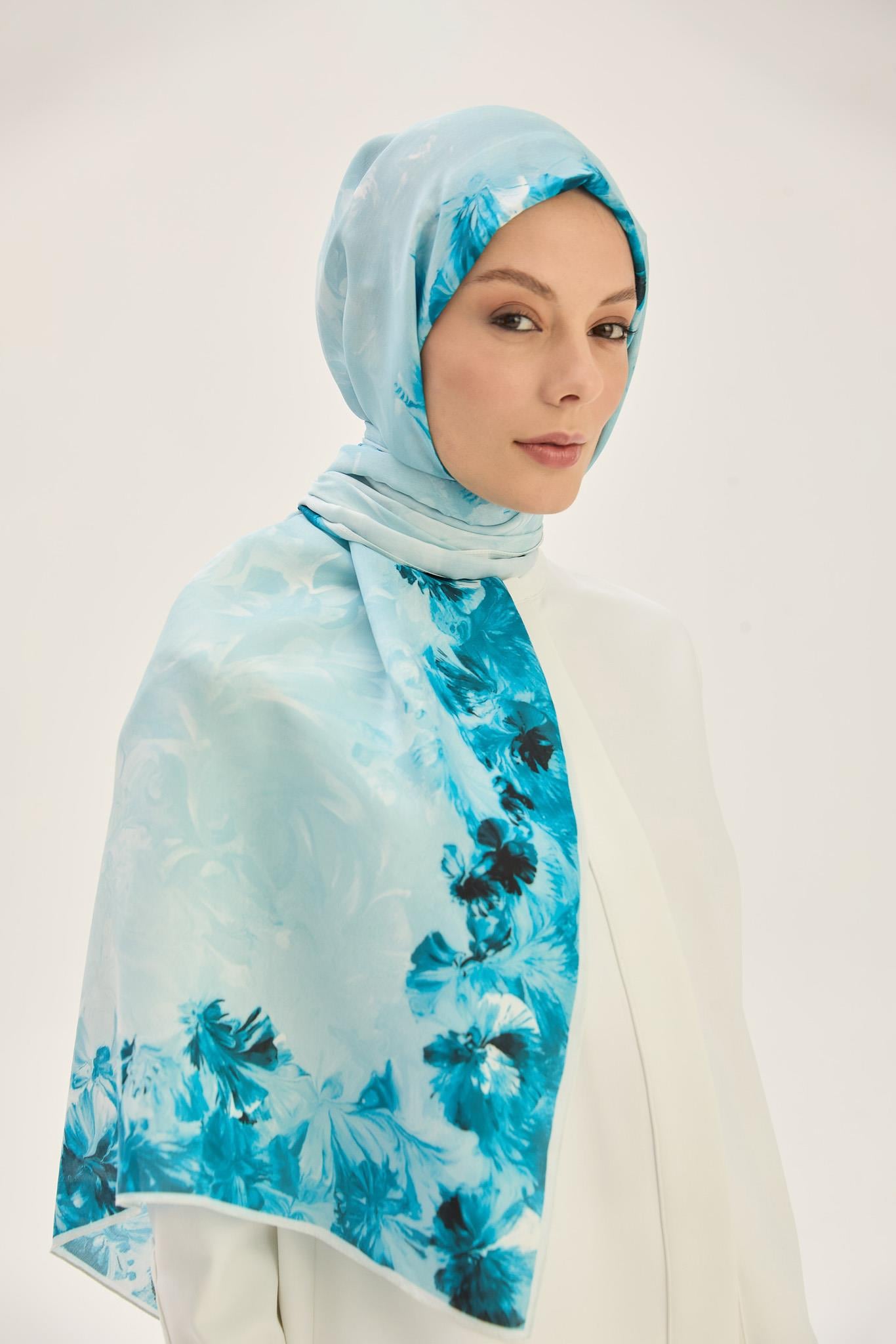 ARUS FLOŞ VİSKON 70*190CM ŞAL - MAVİ 