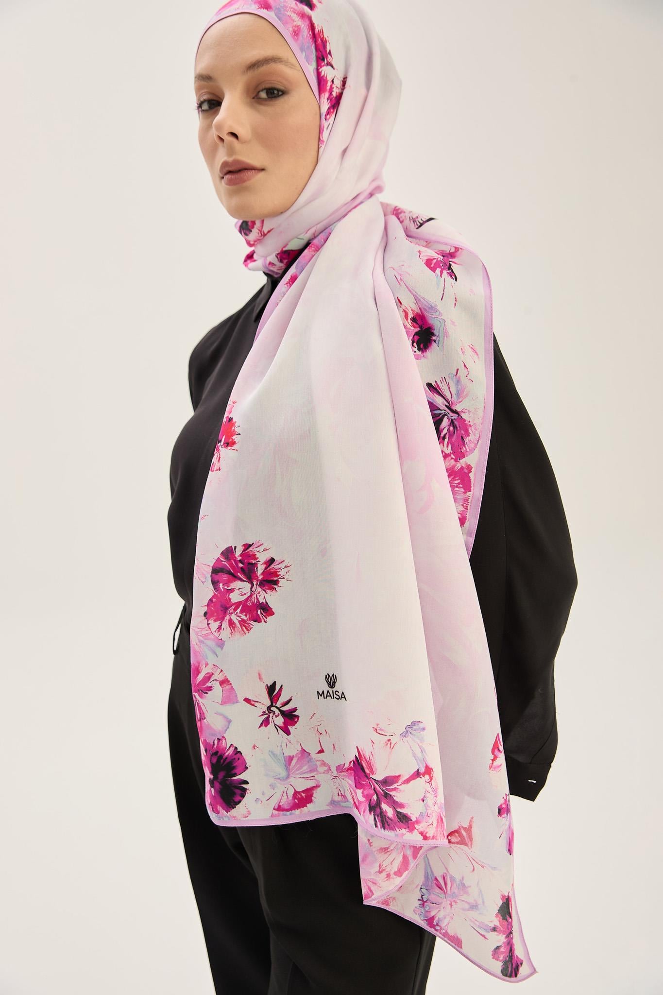 ARUS FLOŞ VİSKON 70*190CM ŞAL - PEMBE 