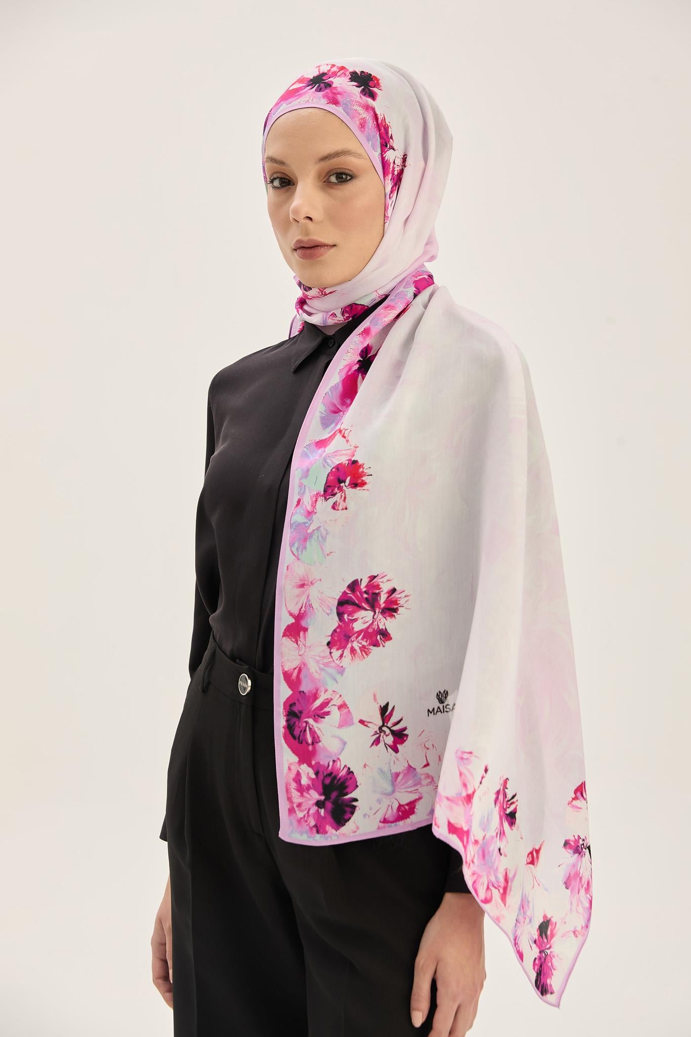 ARUS FLOŞ VİSKON 70*190CM ŞAL - PEMBE 