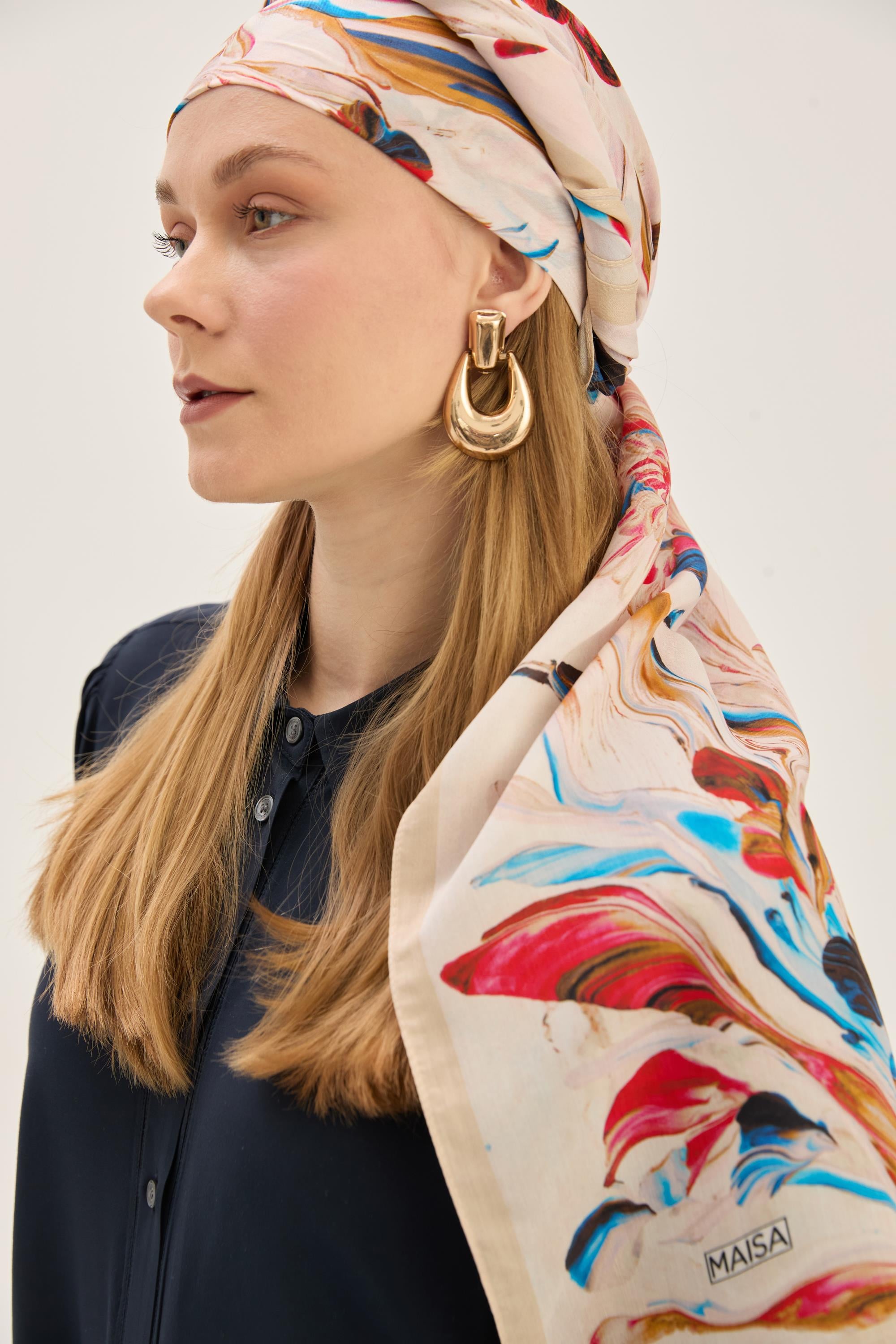 ARYA FLOŞ VİSKON 70*190 CM ŞAL - BEJ