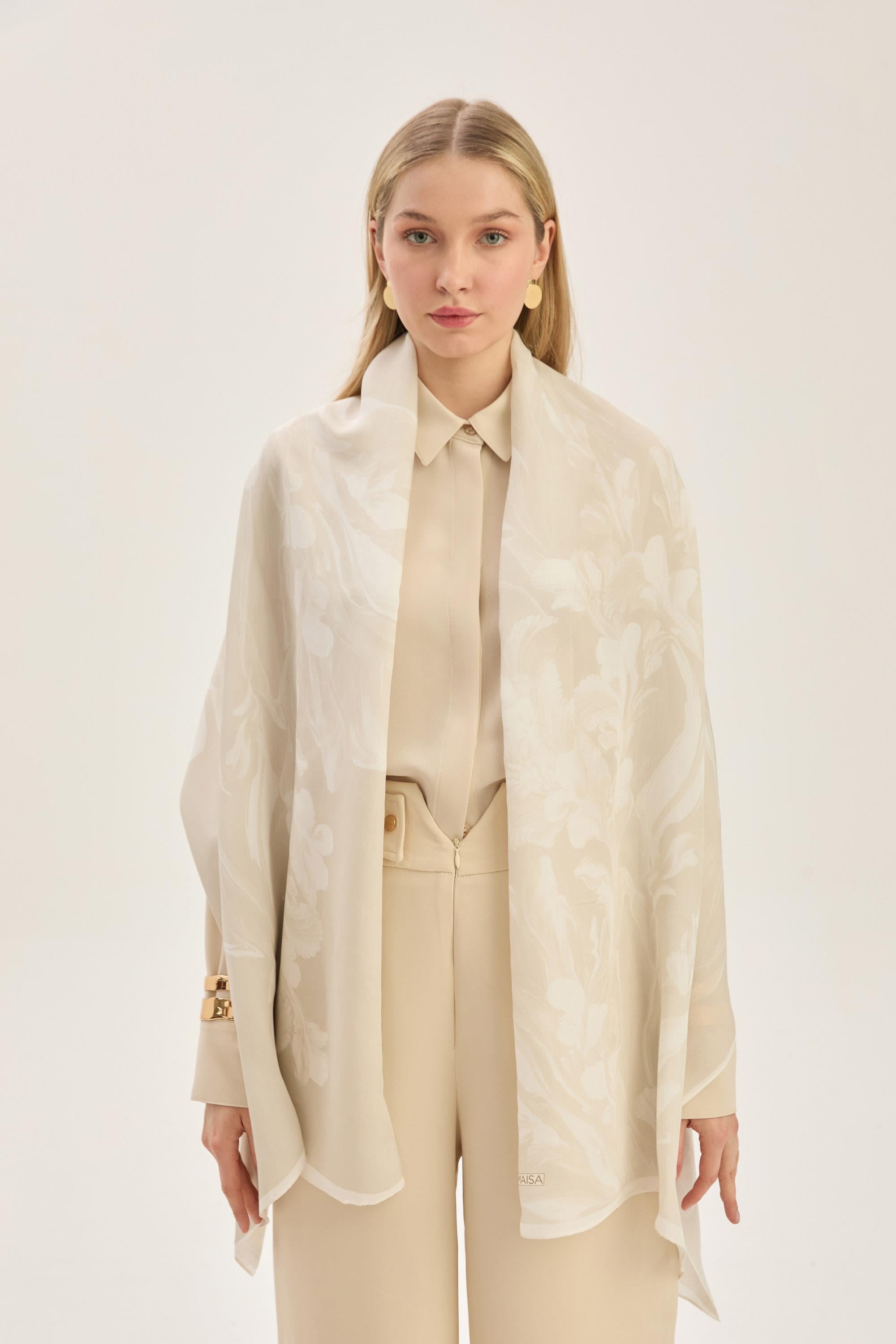 ARYA FLOŞ VİSKON 70*190 CM ŞAL - TAŞ