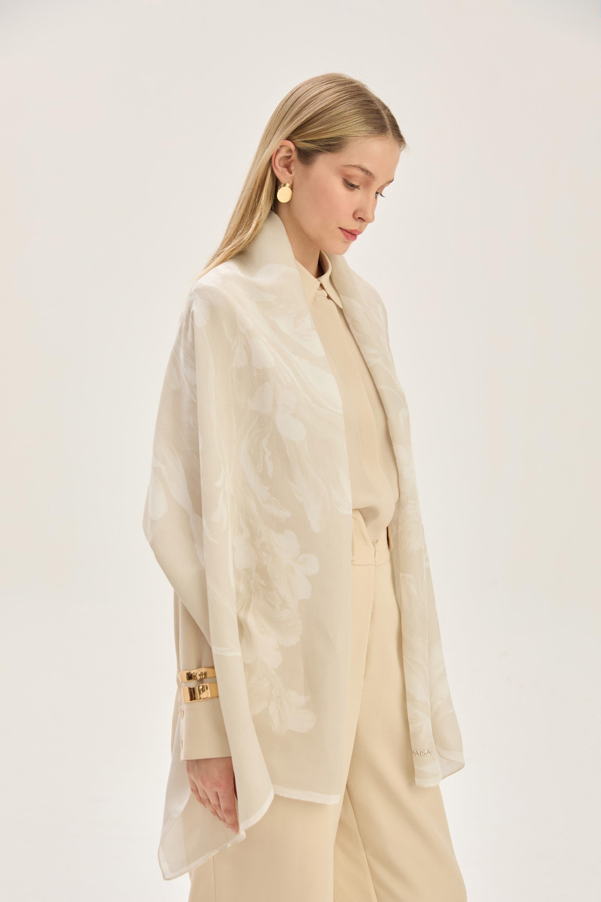 ARYA FLOŞ VİSKON 70*190 CM ŞAL - TAŞ